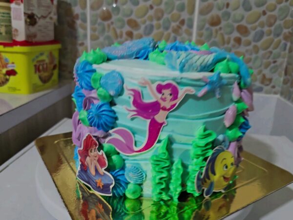 Mermaid themed cake
